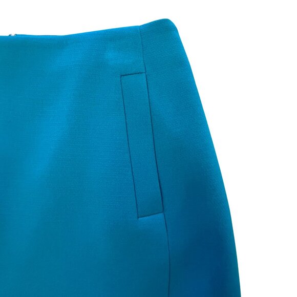 Banana Republic Womens Blue Pencil Skirt Size 6 Rear Zip Polyester/Spandex Blend - Picture 11 of 12